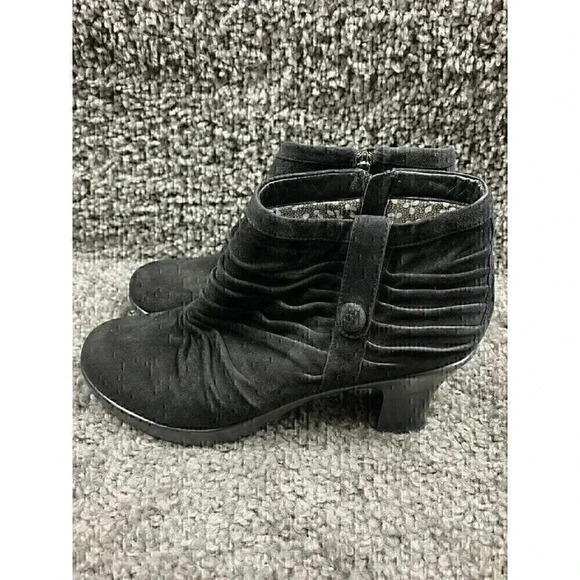 Dansko Buffy Ankle Boots Booties Black Suede Leather Slouch Size EUR 41​ - Picture 1 of 8